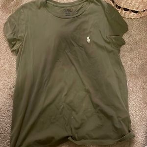 Dark green polo shirt